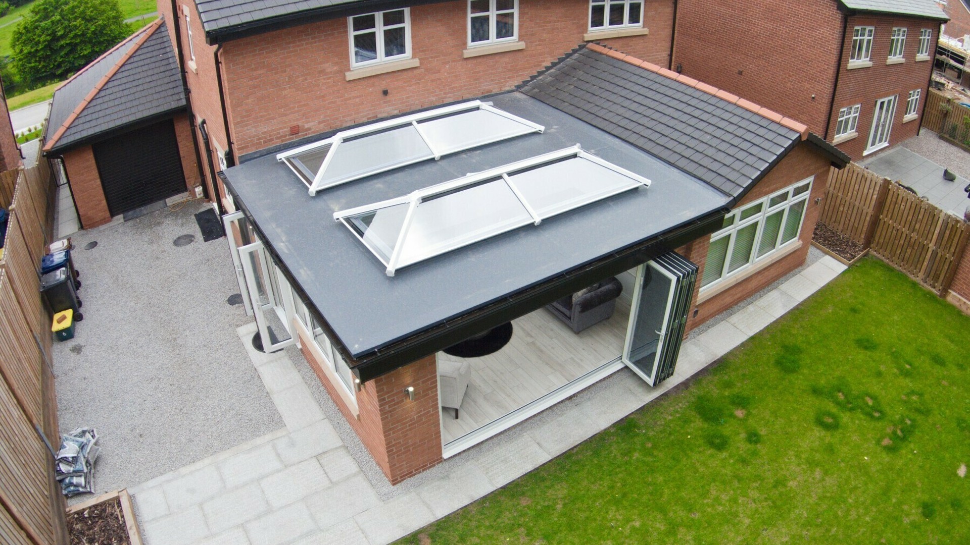 Flat Roof with Skylight