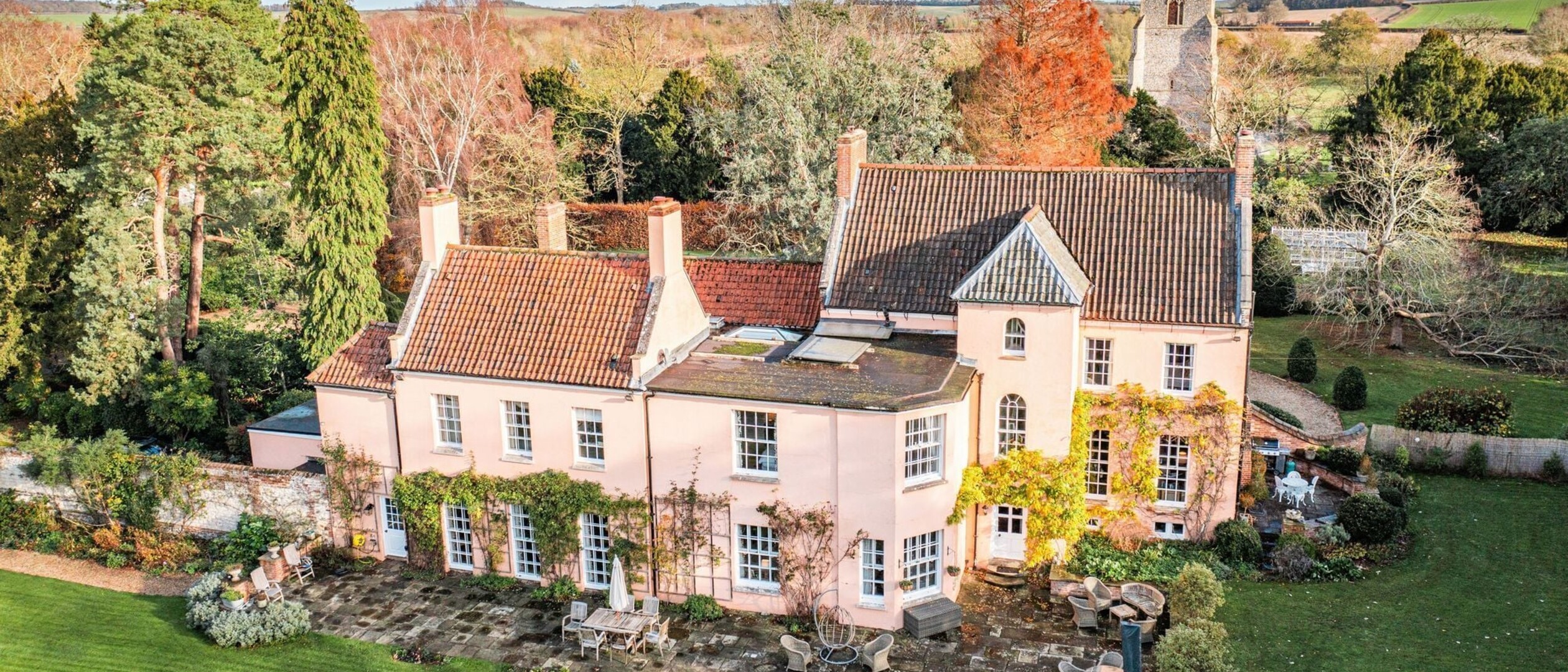 Professional roofing work on a beautiful UK property